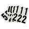 Hillman Group  3 in. Black & Silver Reflective Mylar Square Cut Self Adhesive Numbers